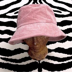 NWOT David and Young Dusty Rose Pink Corduroy Bucket Hat